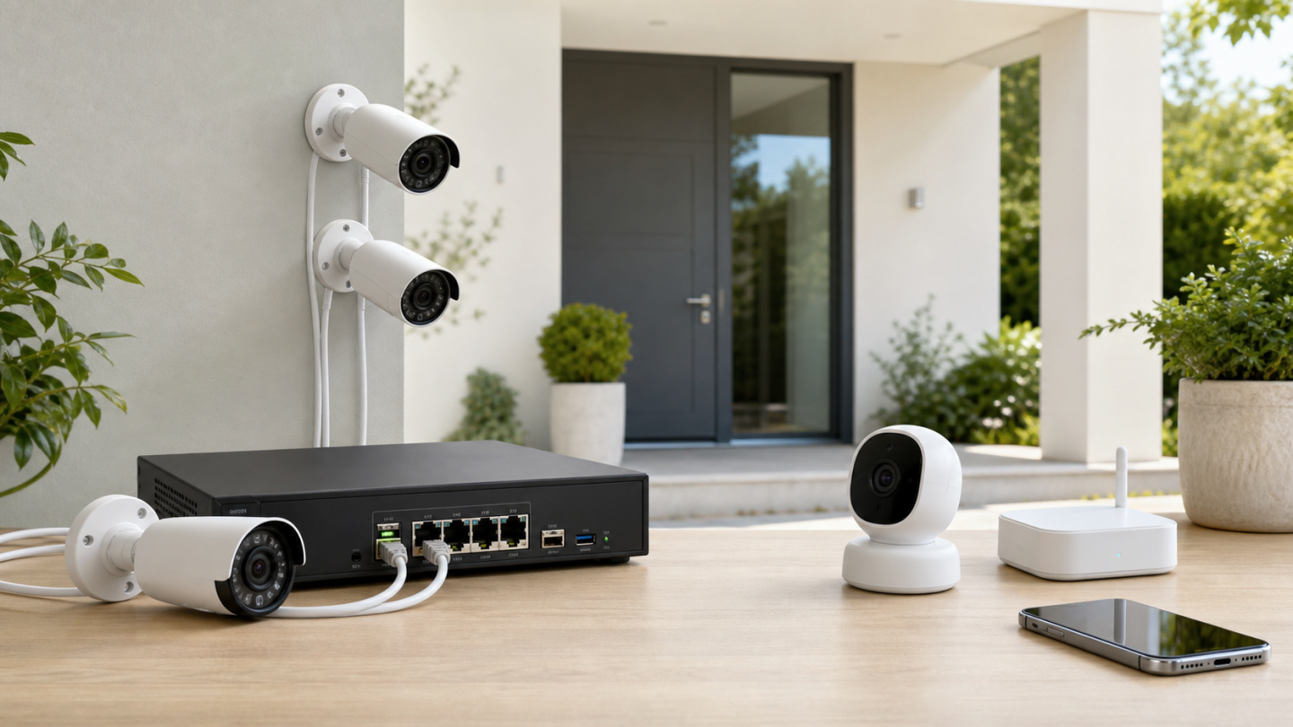 Confronto tra un sistema di telecamere PoE con NVR e un sistema WiFi con hub