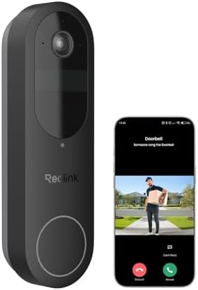 Reolink Video Doorbell Battery davanti a una porta